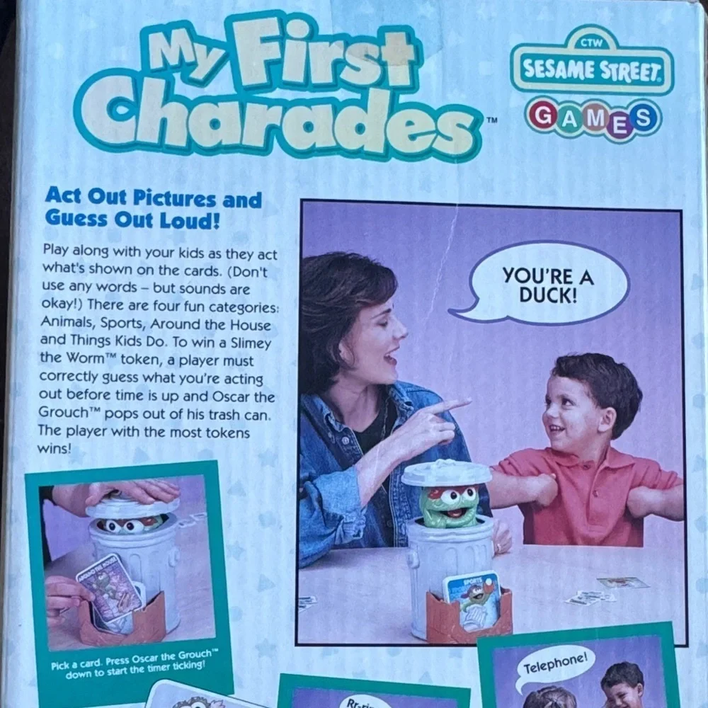 Sesame Street Oscar the Grouch my  first charades vintage 1999